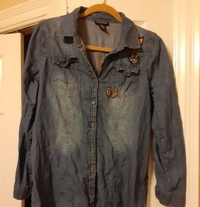 Womens Blue Jean Blouse